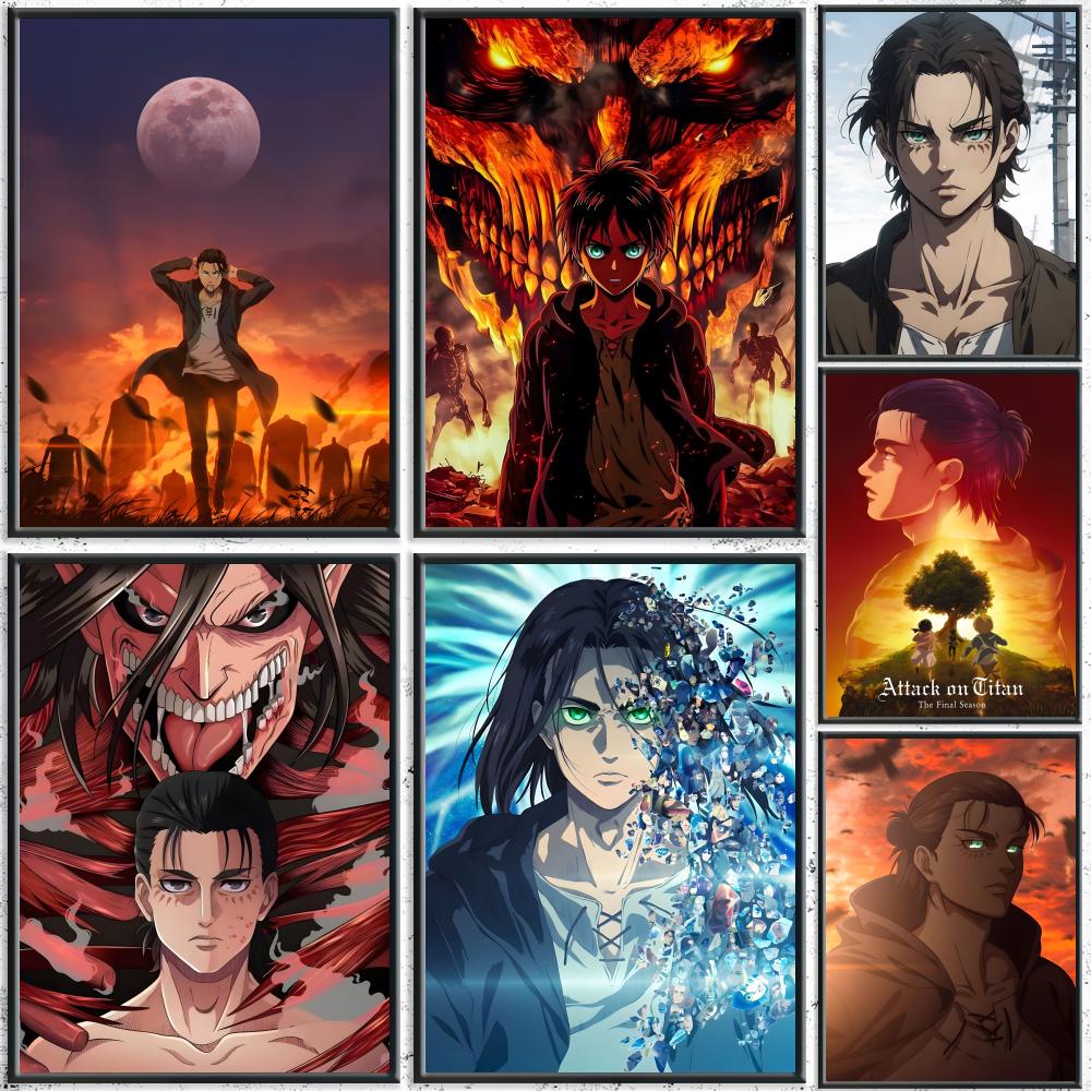 Resin Art On Canvas - Anime A-Attack On Titan Eren Yeager