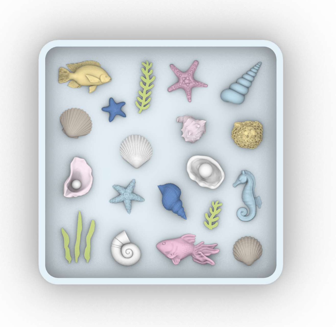 Resin Art Mold - 3D Ocean Accessories Resin Casting Mold