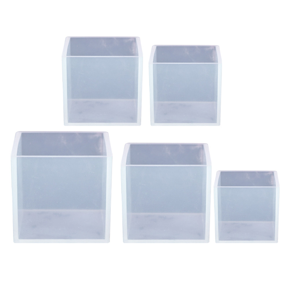 Resin Art Cube - 5Pcs Silicone Cube Mold for Resin