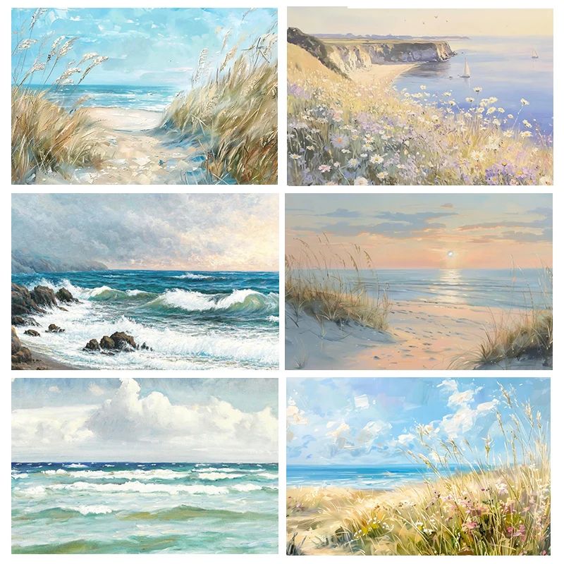 Resin Art Gallery - Classic Sunlight Beach Natural Landscape Diamond