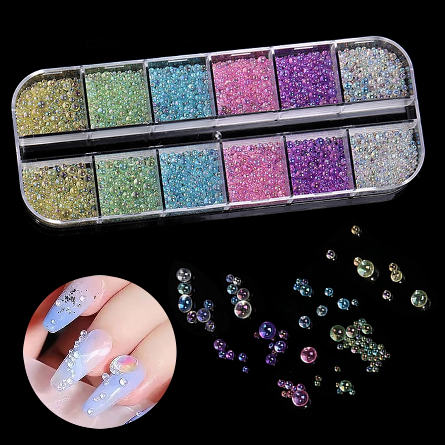 Resin Art Materials Wholesale - Nails Art Bubble Rhinestones Purple Yellow