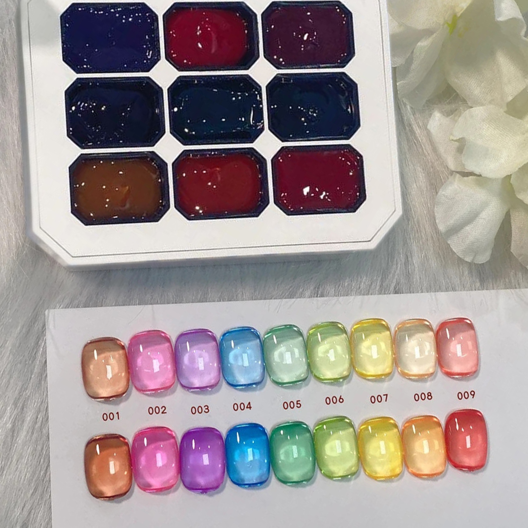Resin Art Gel - 1pc Solid 9-grid Nail Patting Painting