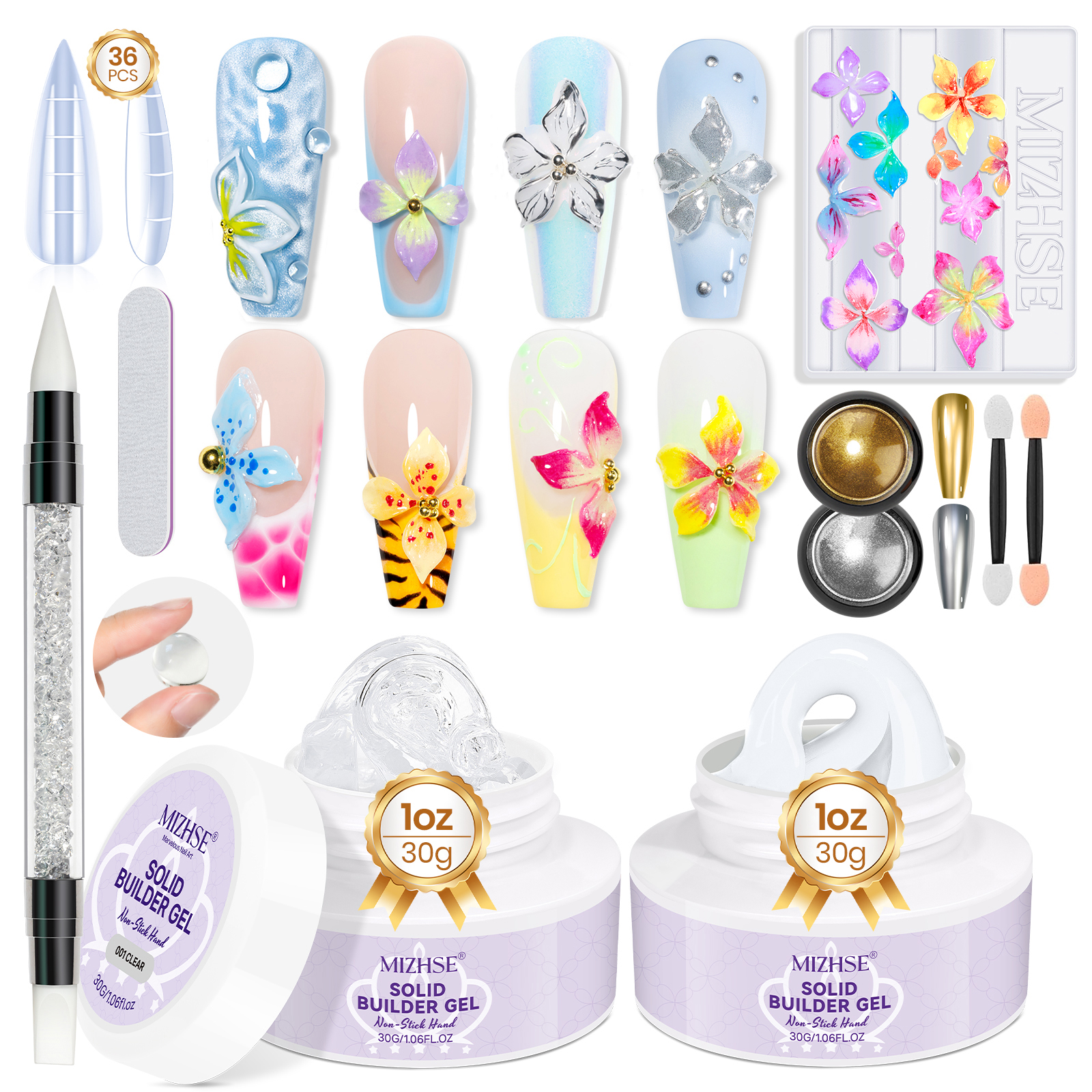 Resin Art Gel - MIZHSE Builder Nail Gel White Milky