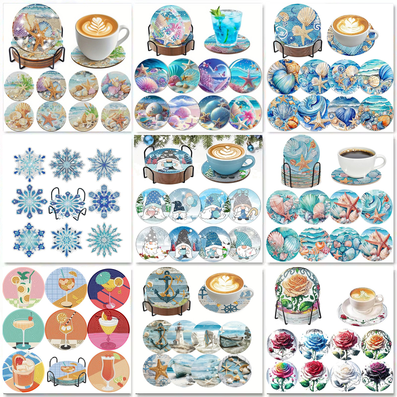 Resin Art Ocean - 8 pieces of diamond art painting