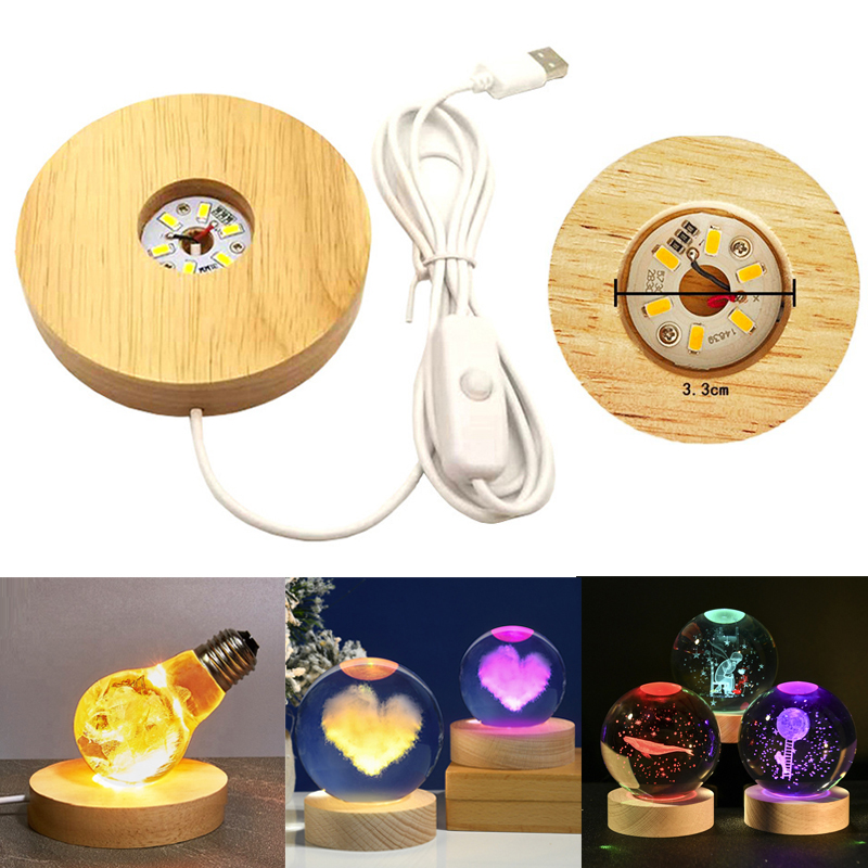 Resin Art Display Round Wood C - Resin Art Light incelemesi ve fiyatı
