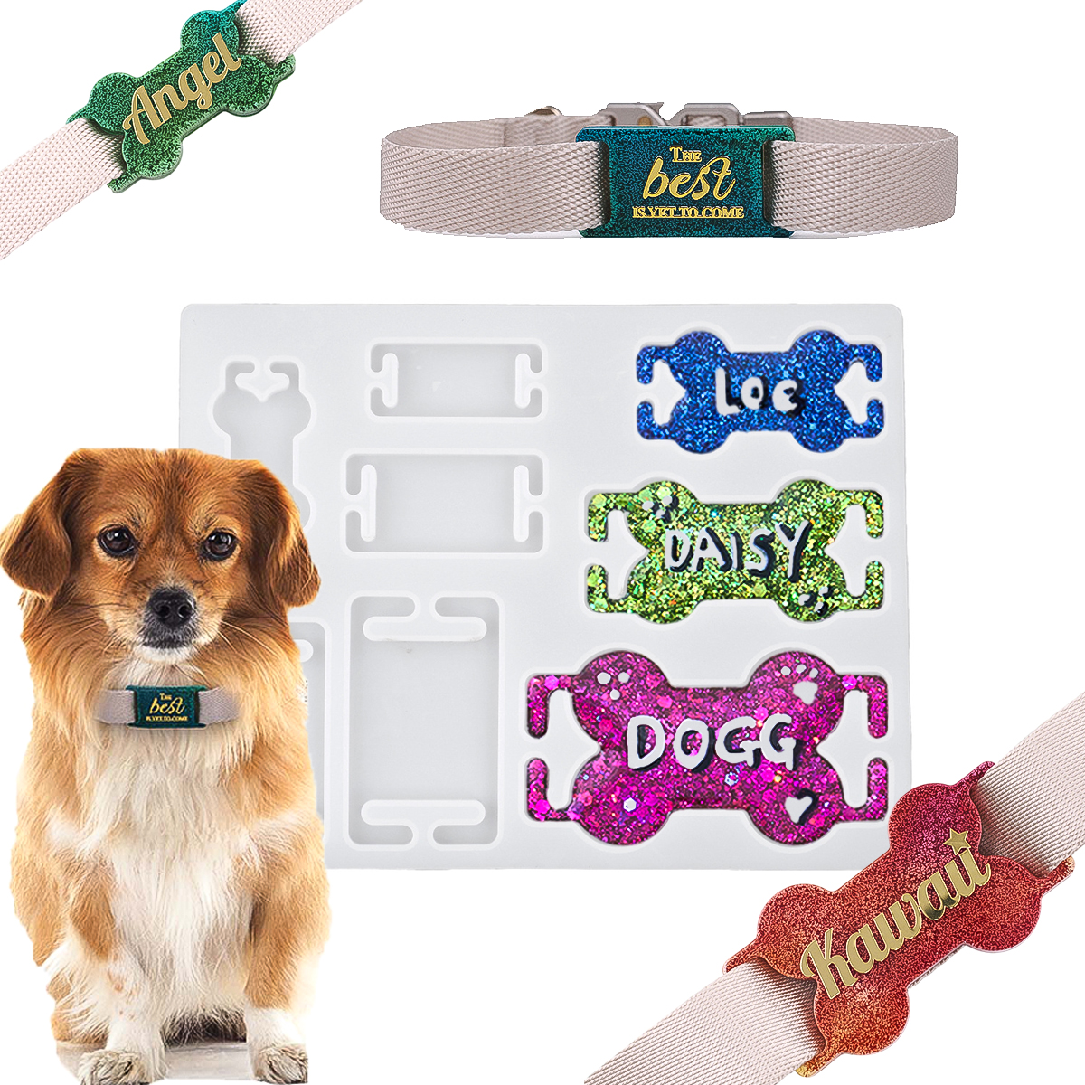 DIY Cat Dog ID Tag Silicone Mo - Resin Art Kit With Molds incelemesi ve fiyatı