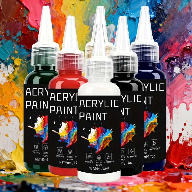 Acrylic Paint Set 6 Colors 50m - Resin Art On Canvas incelemesi ve fiyatı
