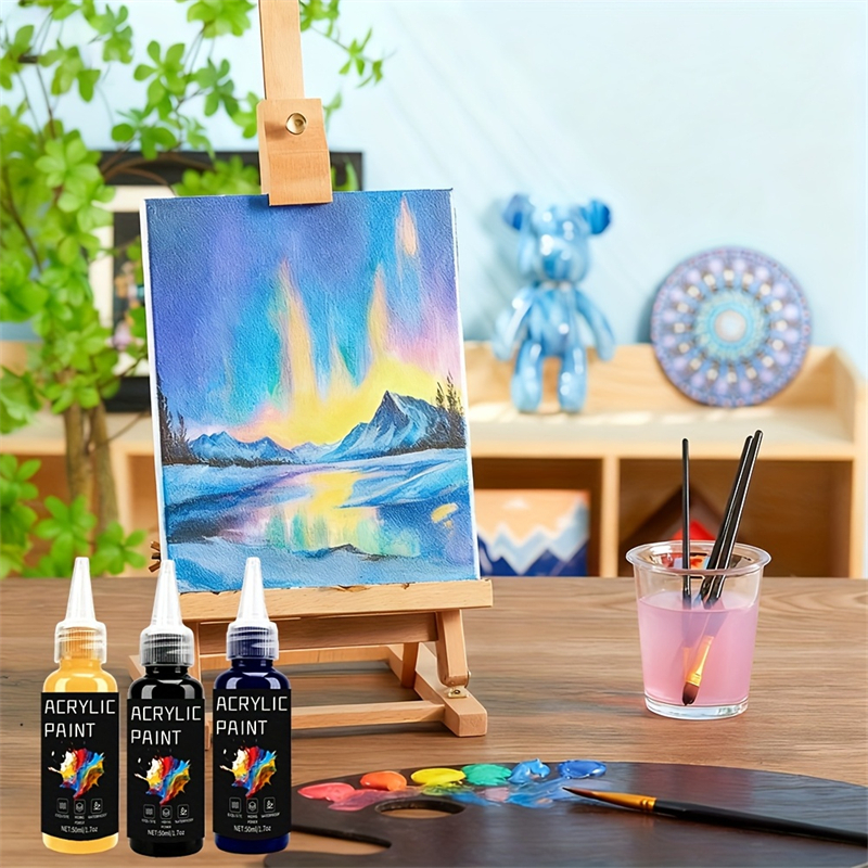 Acrylic Paint Set 6 Colors 50m - Resin Art On Canvas incelemesi ve fiyatı