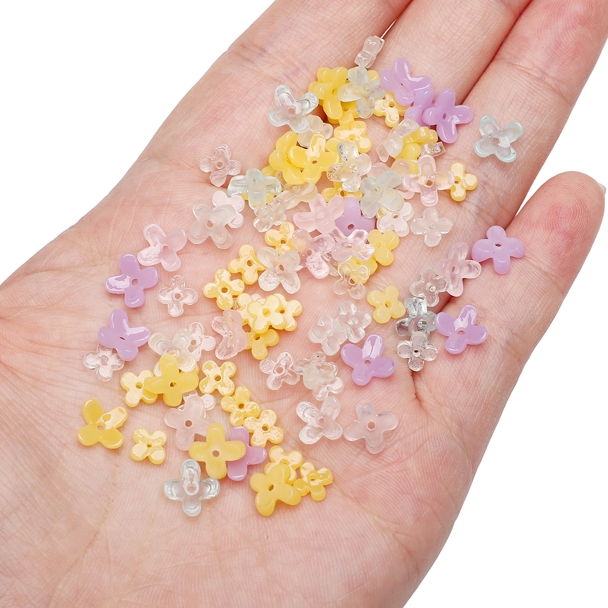 20pcs 5 7mm Resin 4 Petals Flo - Resin Art Flowers incelemesi ve fiyatı
