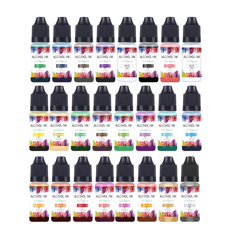 10ml/Bottle 22Colors Alcohol I - Resin Pigment Alcohol Ink incelemesi ve fiyatı