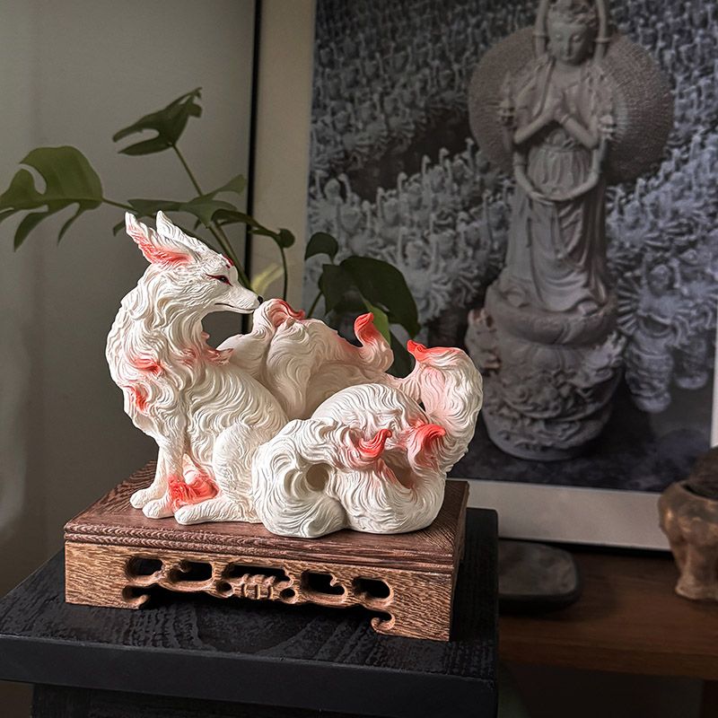 Nine-tailed fox ornaments fox  - Resin Art Anniversary Gift incelemesi ve fiyatı