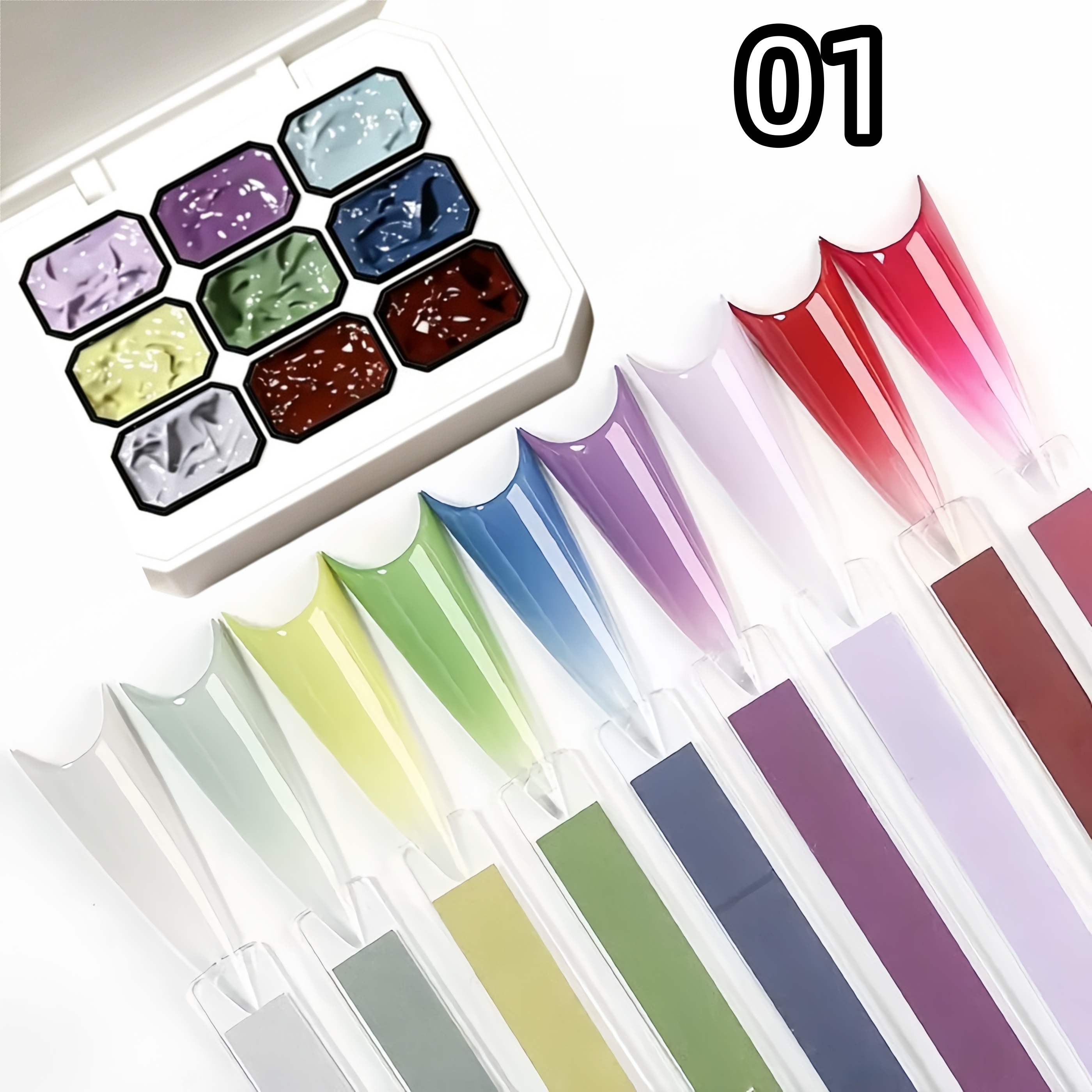 1pc solid  9-grid color painti - Resin Art Gel incelemesi ve fiyatı