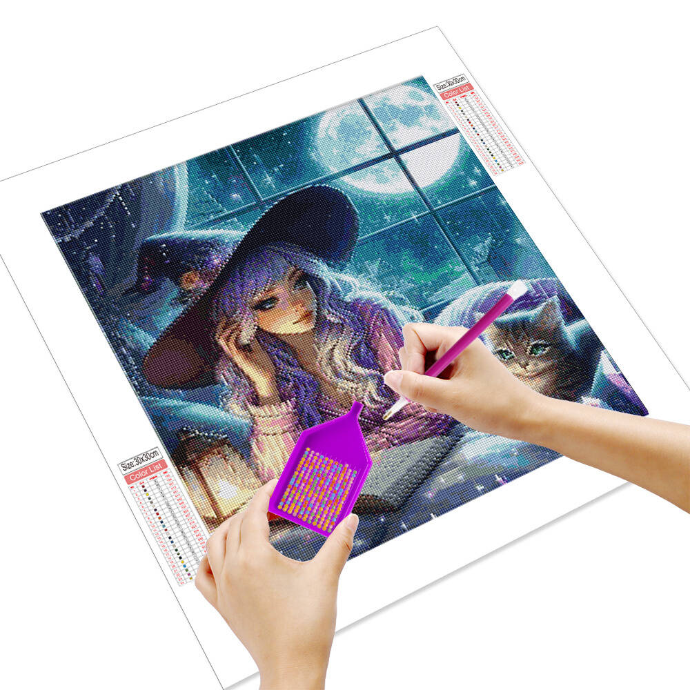 Huacan 5D Girl Cat Diamond Pai - Resin Art Guide Book incelemesi ve fiyatı