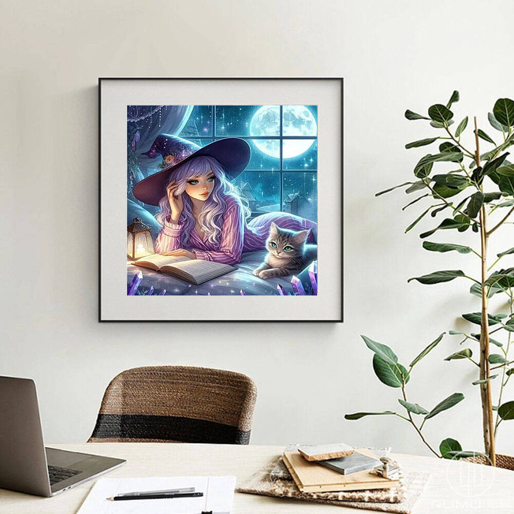 Huacan 5D Girl Cat Diamond Pai - Resin Art Guide Book incelemesi ve fiyatı