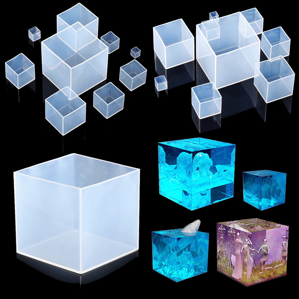 Clear Silicone Cube Molds Larg - Resin Art Cube incelemesi ve fiyatı