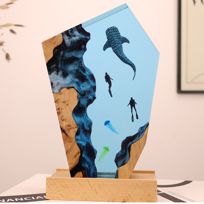 Resin Cave Whale Diver Desktop - Resin Art Anniversary Gift incelemesi ve fiyatı