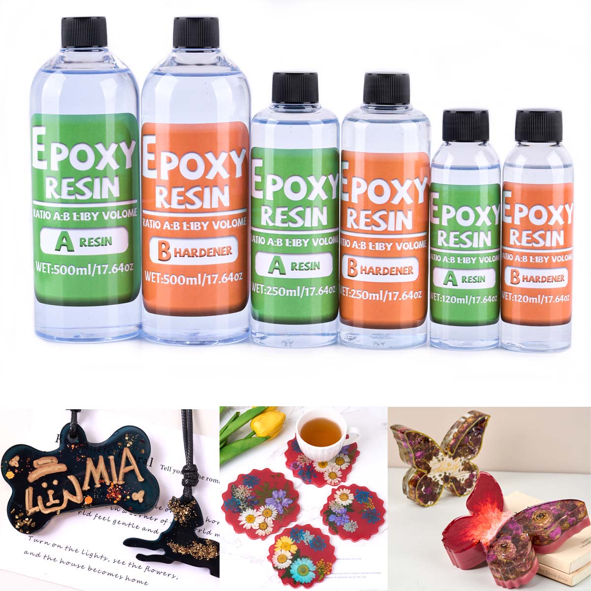 1:1 Ratio Epoxy Resin Kit Anti - Resin Art Kit With Molds incelemesi ve fiyatı