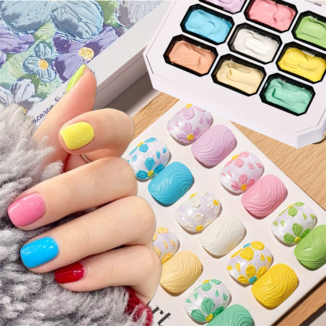 1pc 9-color Makaron solid nail - Resin Art Gel incelemesi ve fiyatı