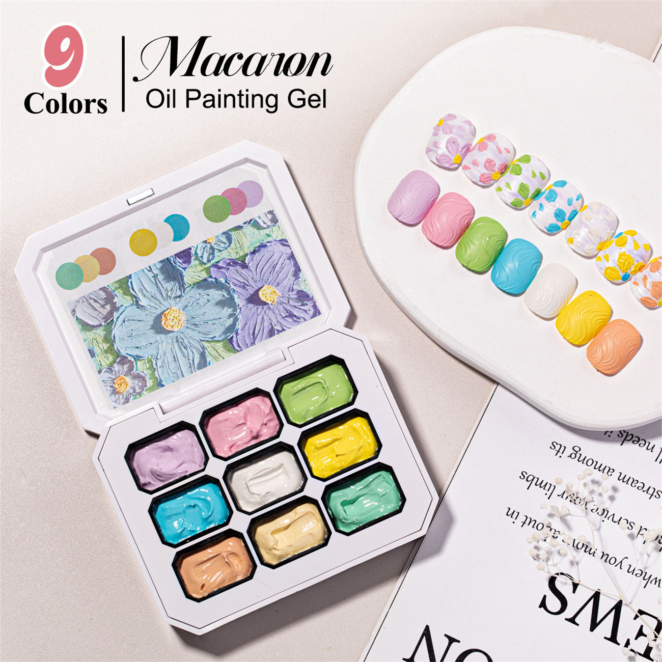 1pc 9-color Makaron solid nail - Resin Art Gel incelemesi ve fiyatı