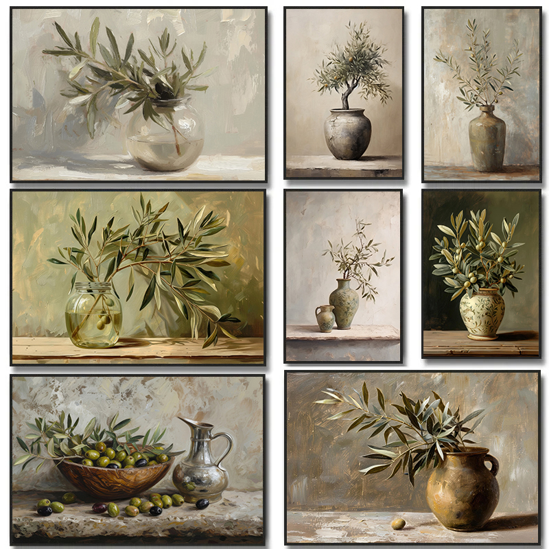 Antique Vase Italy Olive Tree  - Resin Art On Canvas incelemesi ve fiyatı