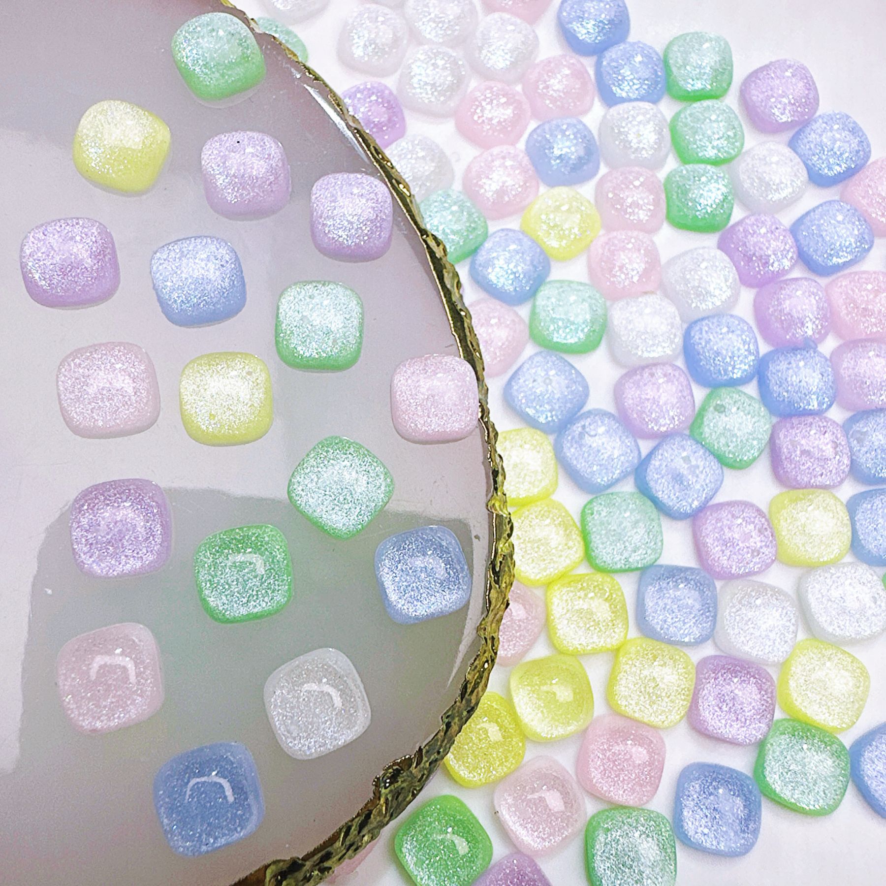 100Pcs Cat's Eye Sugar Cube Na - Resin Art Cube incelemesi ve fiyatı