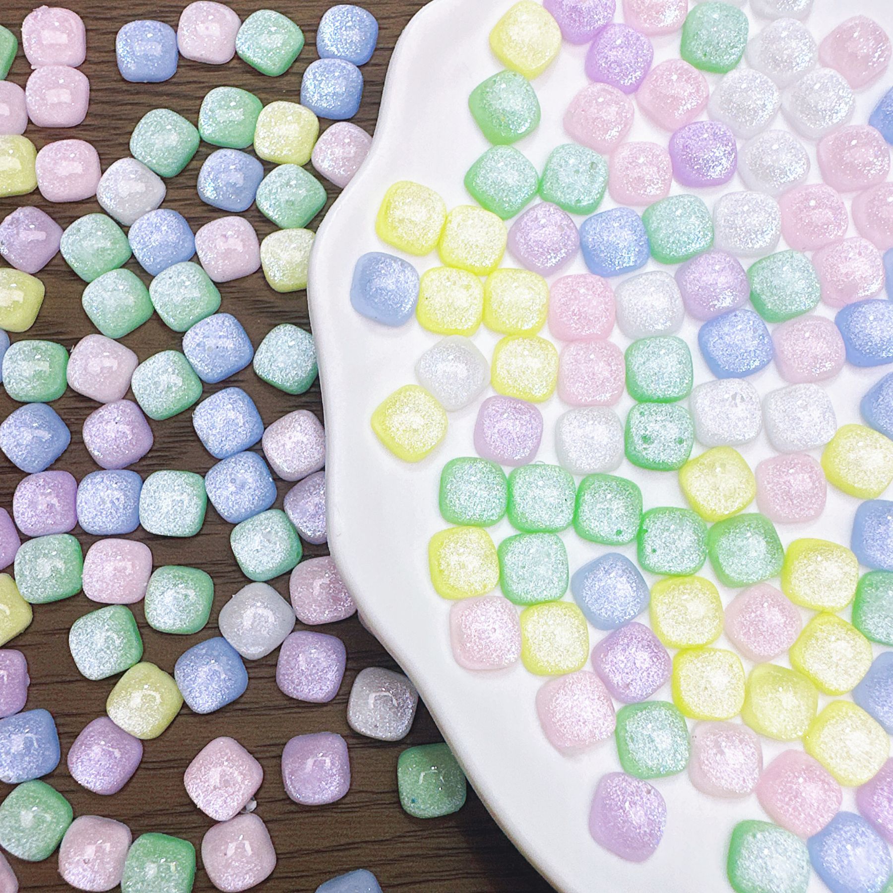 100Pcs Cat's Eye Sugar Cube Na - Resin Art Cube incelemesi ve fiyatı
