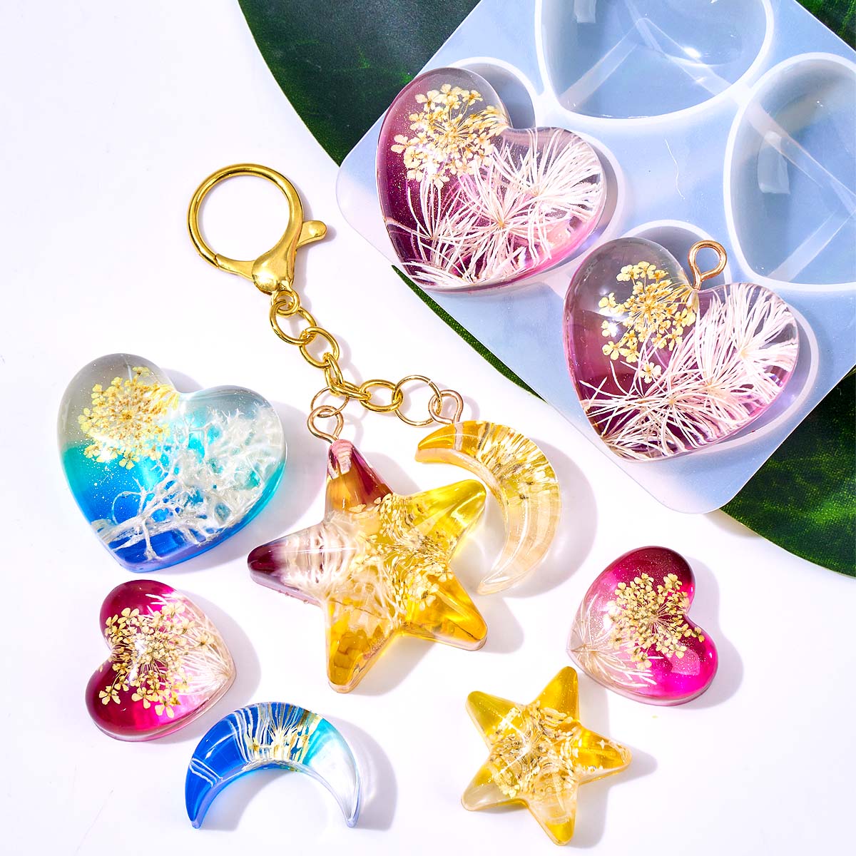 Heart Star Moon Pendant Silico - Resin Art Kit With Molds incelemesi ve fiyatı