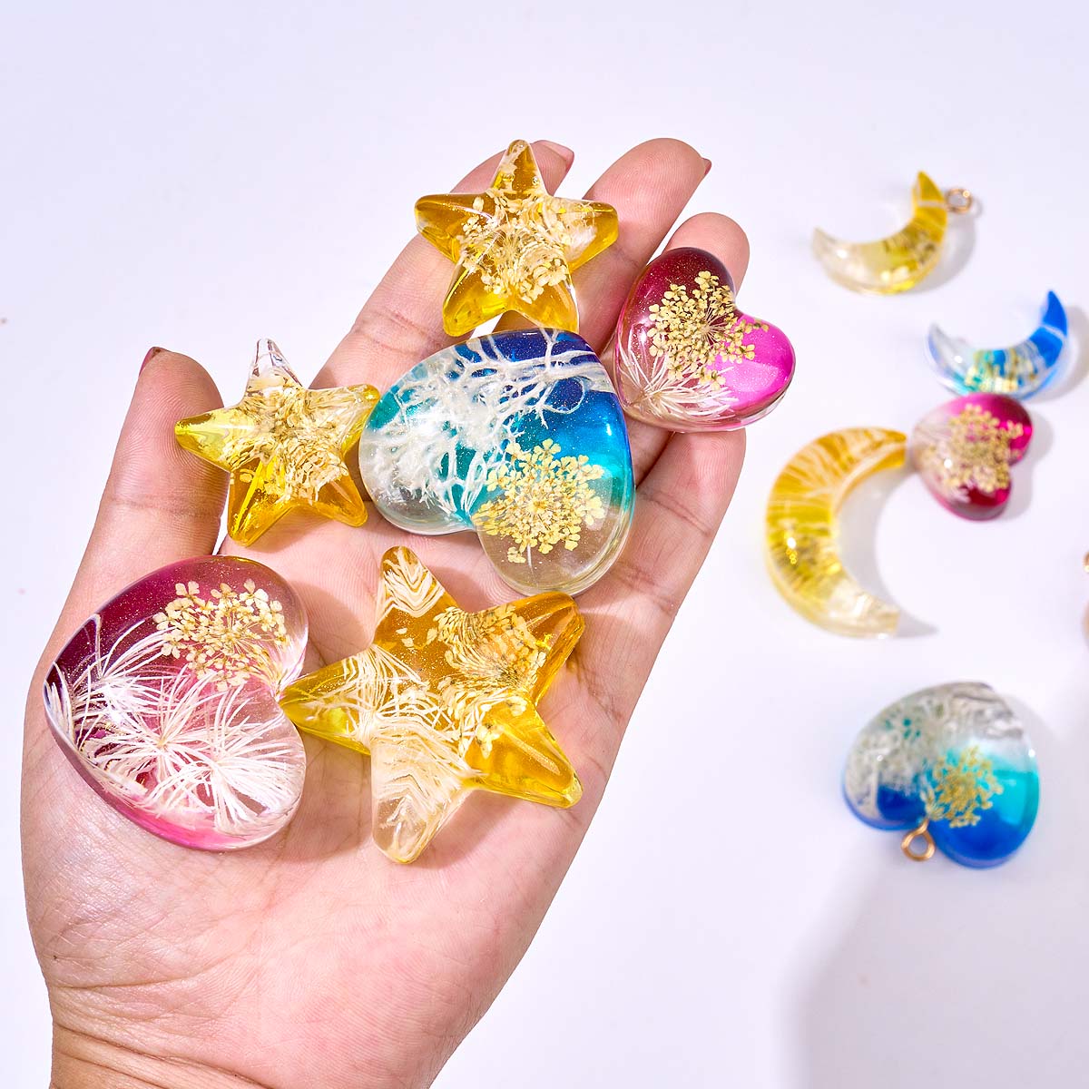 Heart Star Moon Pendant Silico - Resin Art Kit With Molds incelemesi ve fiyatı