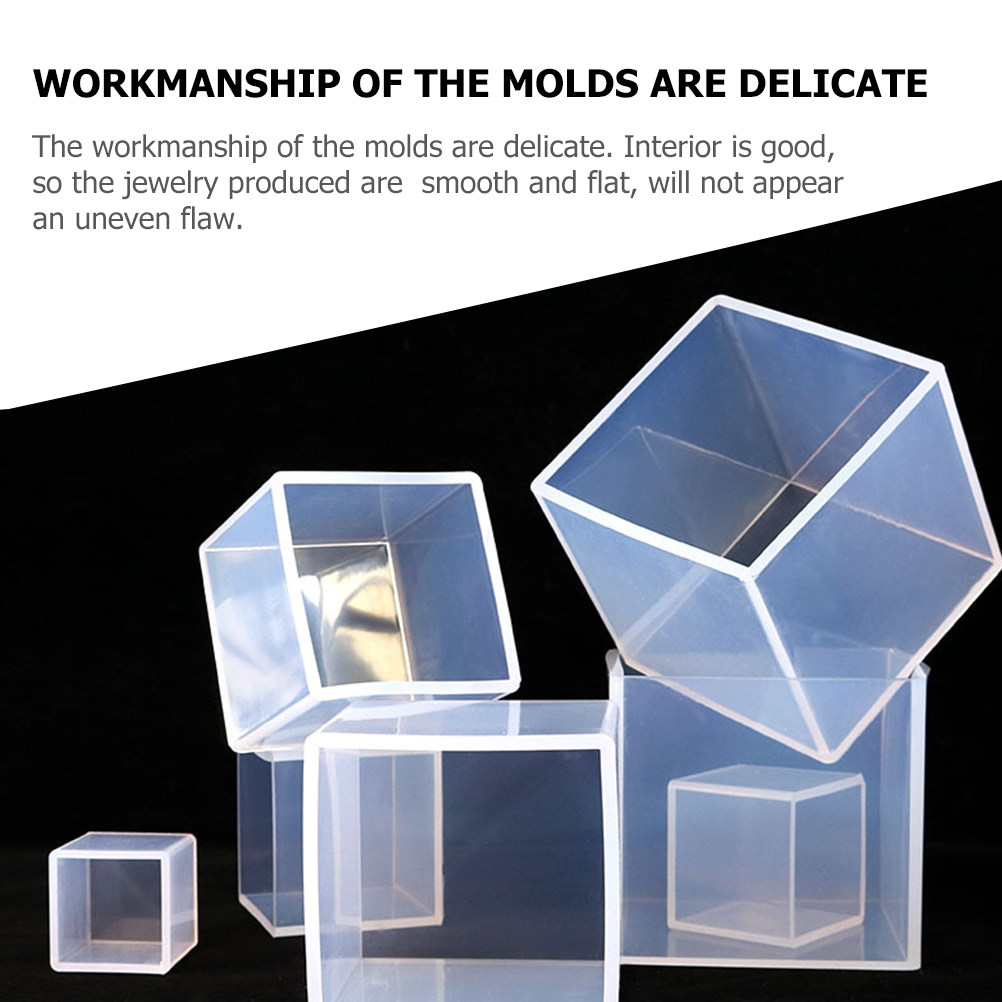 5Pcs Silicone Cube Mold for Re - Resin Art Cube incelemesi ve fiyatı