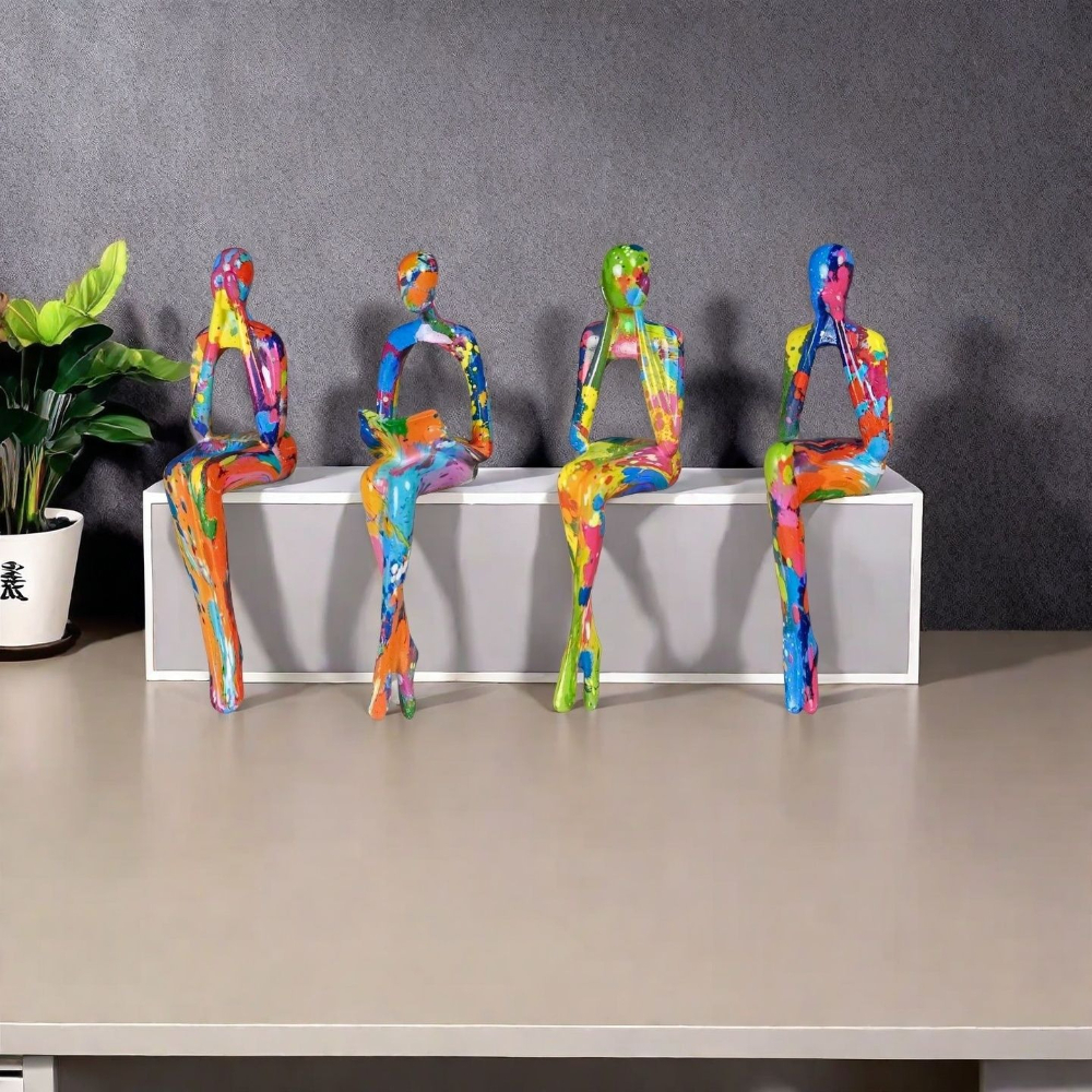 4-Piece Character Abstract Thi - Resin Art Anniversary Gift incelemesi ve fiyatı
