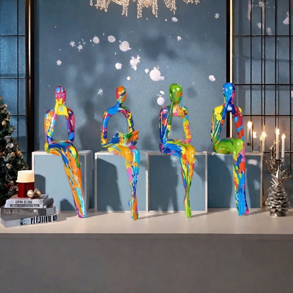 4-Piece Character Abstract Thi - Resin Art Anniversary Gift incelemesi ve fiyatı