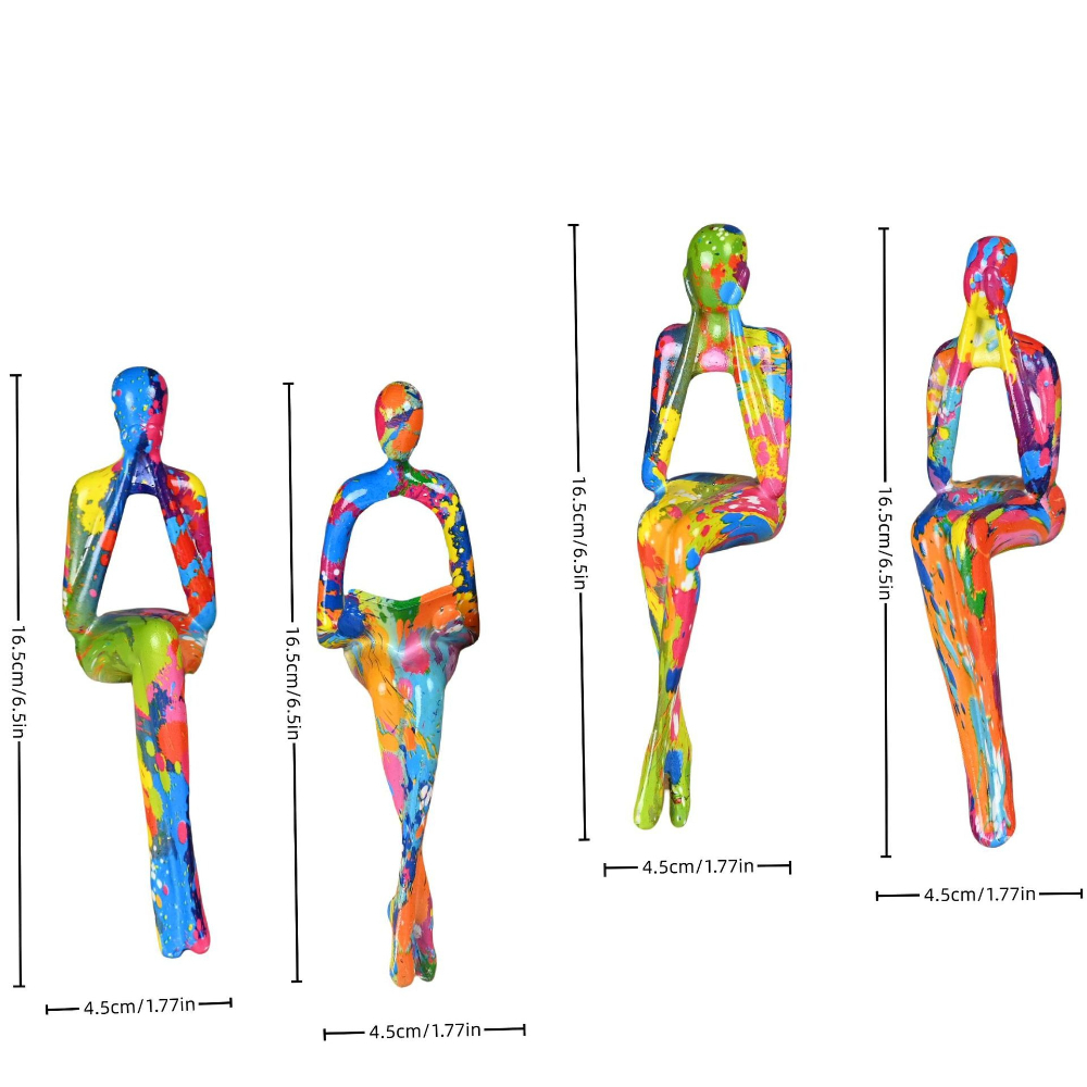 4-Piece Character Abstract Thi - Resin Art Anniversary Gift incelemesi ve fiyatı