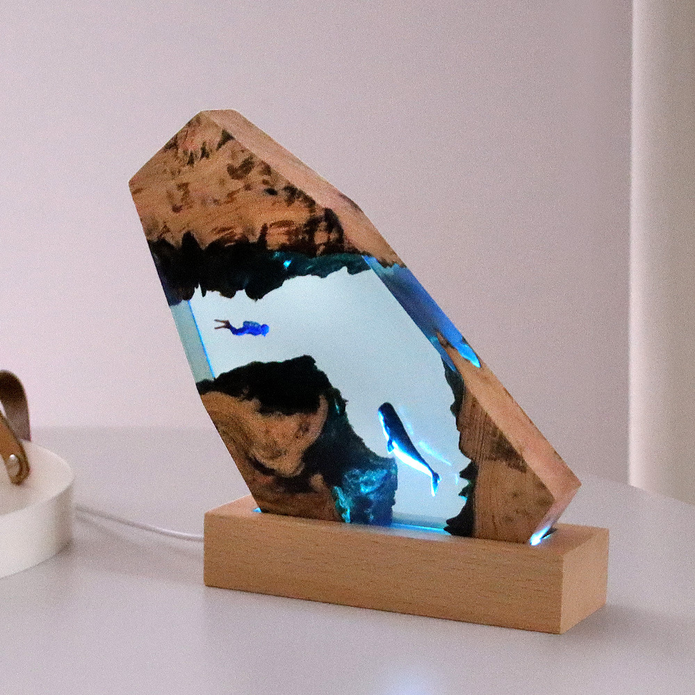New Underwater Cave Whale Dive - Resin Art Anniversary Gift incelemesi ve fiyatı