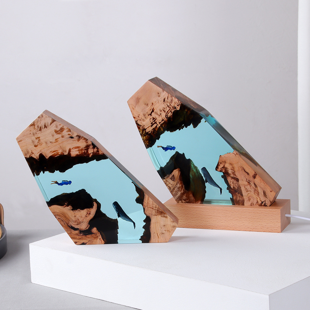 New Underwater Cave Whale Dive - Resin Art Anniversary Gift incelemesi ve fiyatı
