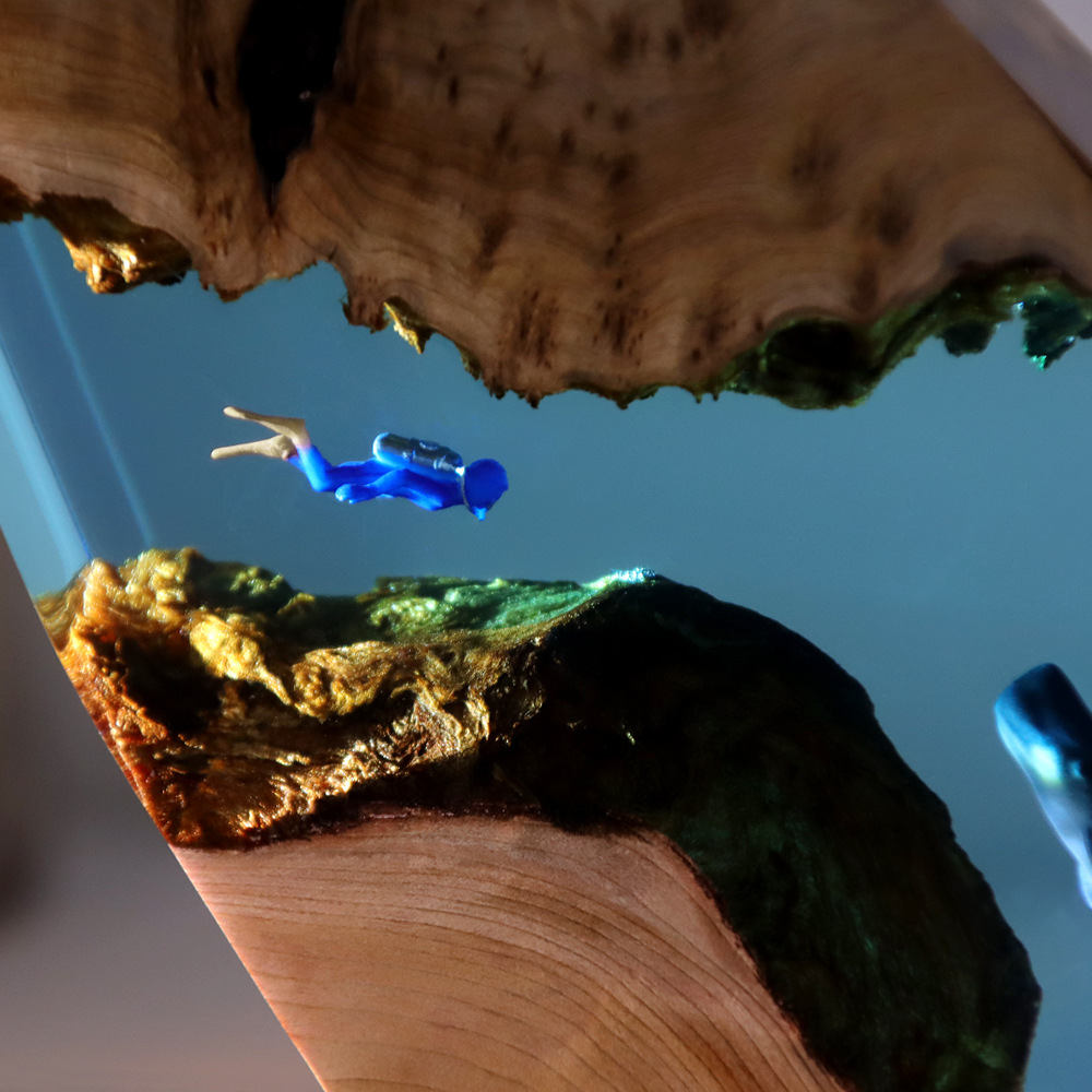 New Underwater Cave Whale Dive - Resin Art Anniversary Gift incelemesi ve fiyatı