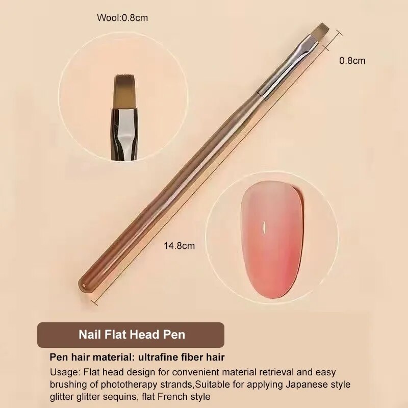 9PCS UV Gel Nail Brush Liner D - Resin Art Gel incelemesi ve fiyatı