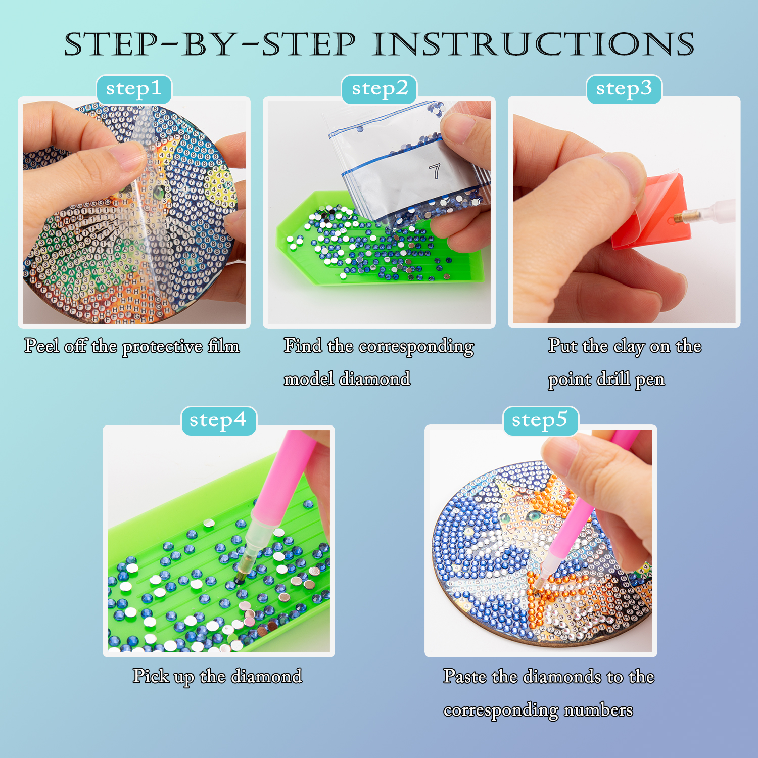 8PCS/DIY Diamond Art Painting  - Resin Art Guide Book incelemesi ve fiyatı