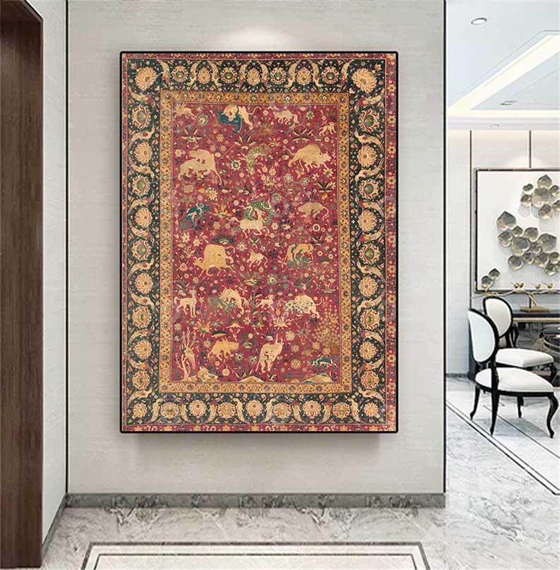 Medieval Oriental Persian Carp - Resin Art On Canvas incelemesi ve fiyatı