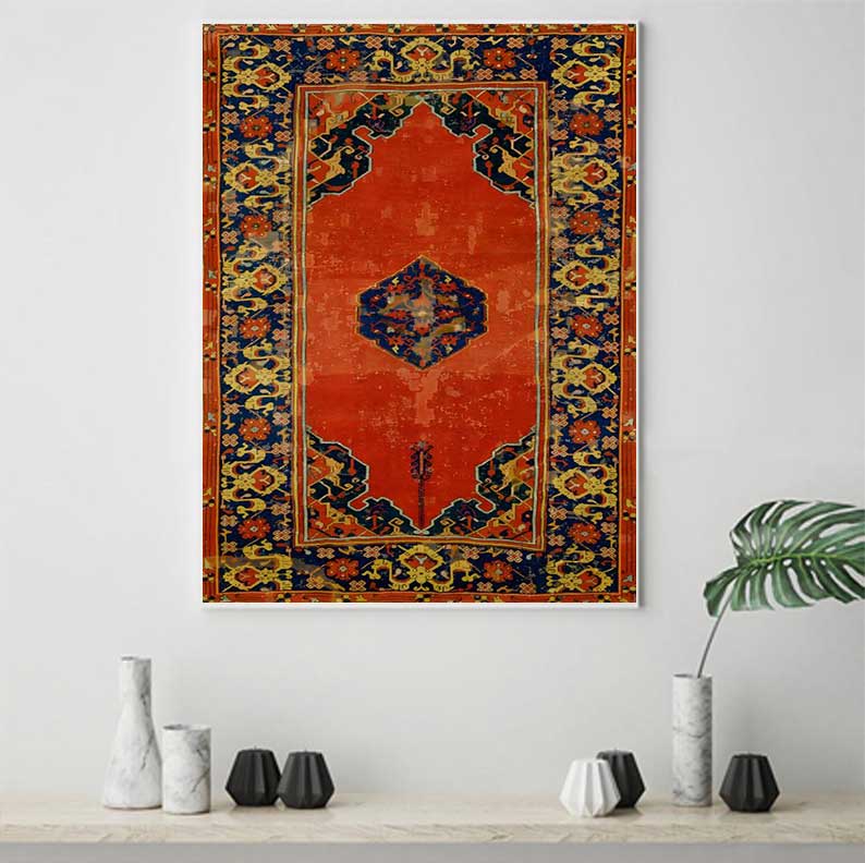 Medieval Oriental Persian Carp - Resin Art On Canvas incelemesi ve fiyatı