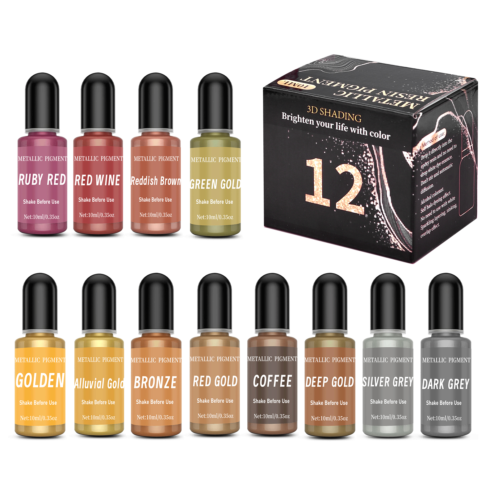 1set Art Ink Alcohol Epoxy Res - Resin Pigment Alcohol Ink incelemesi ve fiyatı
