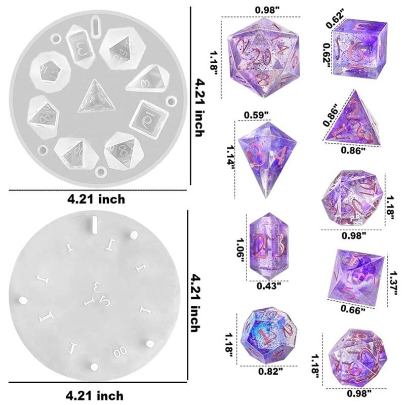 DIY DND Sharp Edge Dice Silico - Resin Art Mold incelemesi ve fiyatı