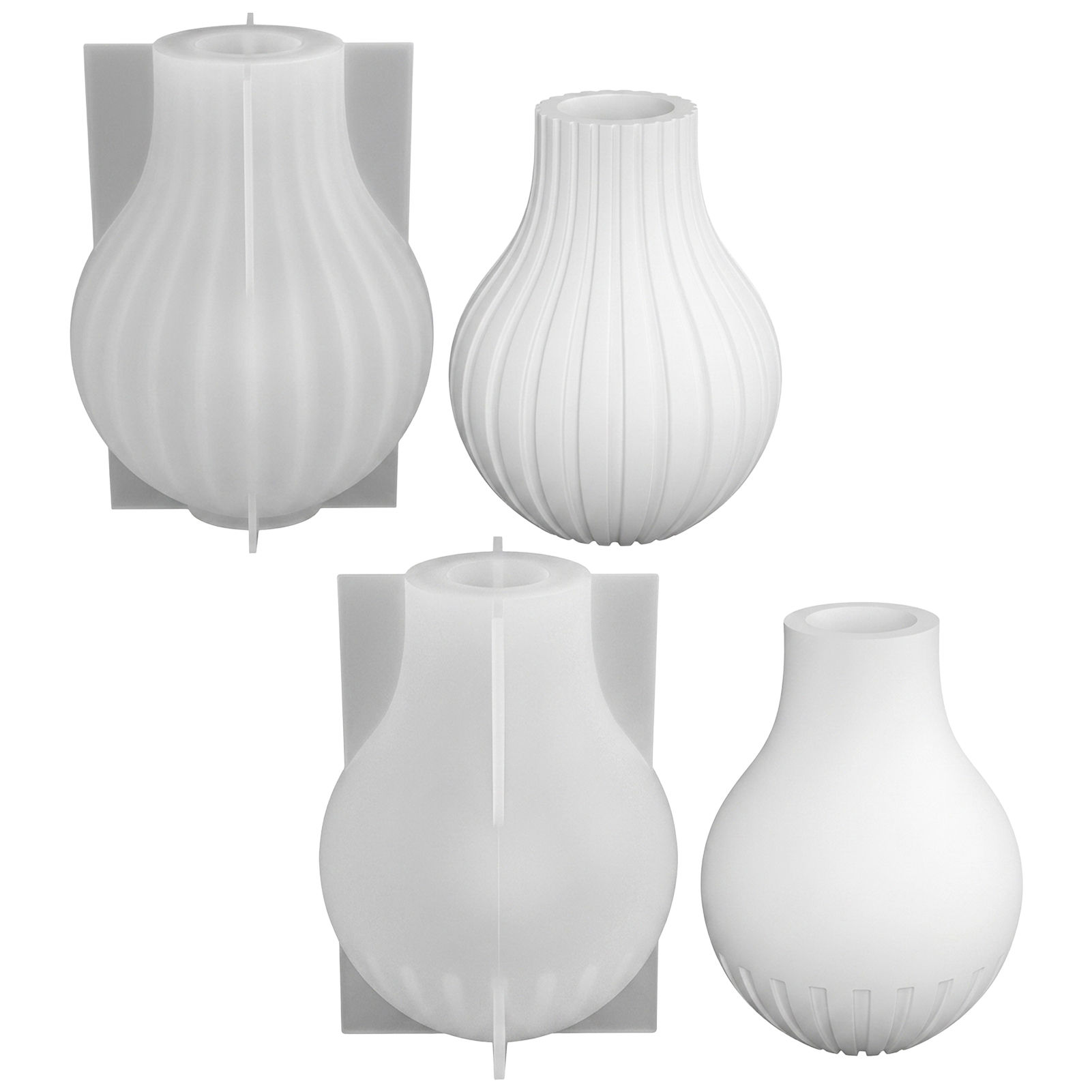 Silicone Vase Mold with Stripe - Resin Art Kit With Molds incelemesi ve fiyatı