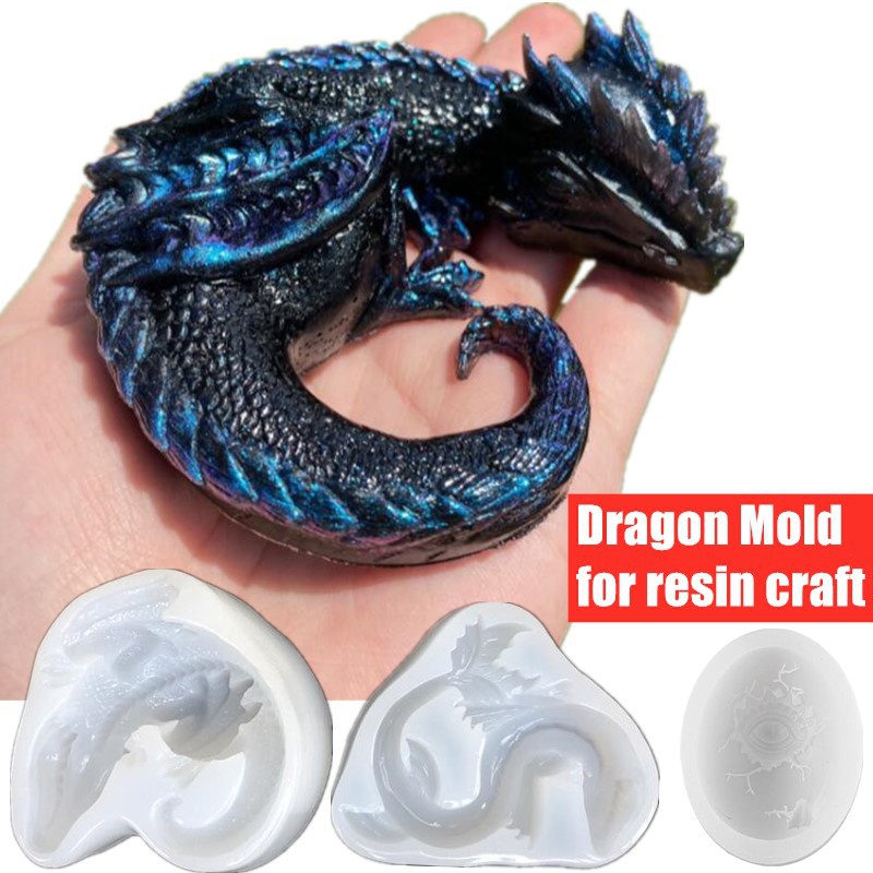 3 Styles Mirror Sleepy Dragon  - Resin Art Kit With Molds incelemesi ve fiyatı