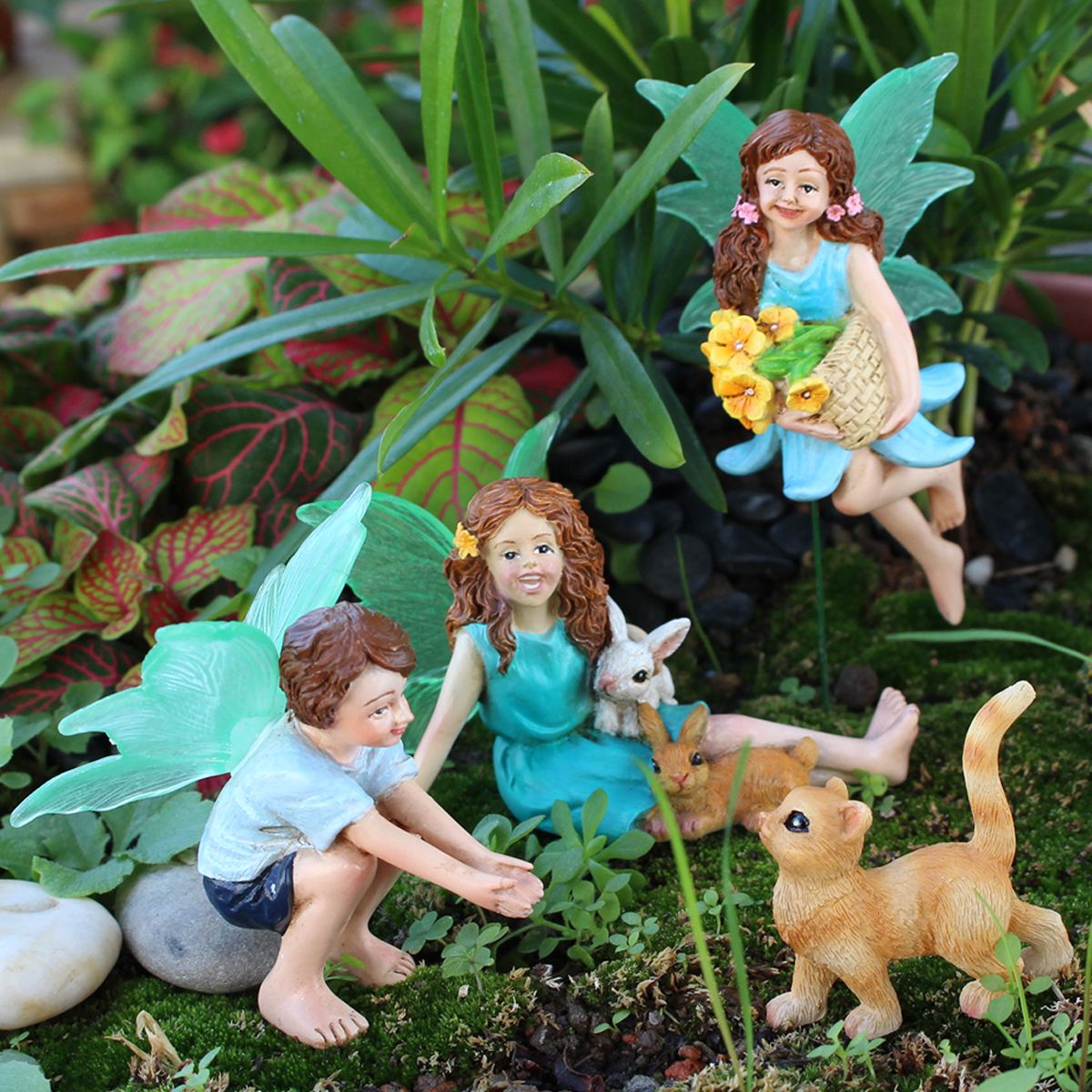 4pc Flower Fairy and Animal Pa - Resin Art Flowers incelemesi ve fiyatı