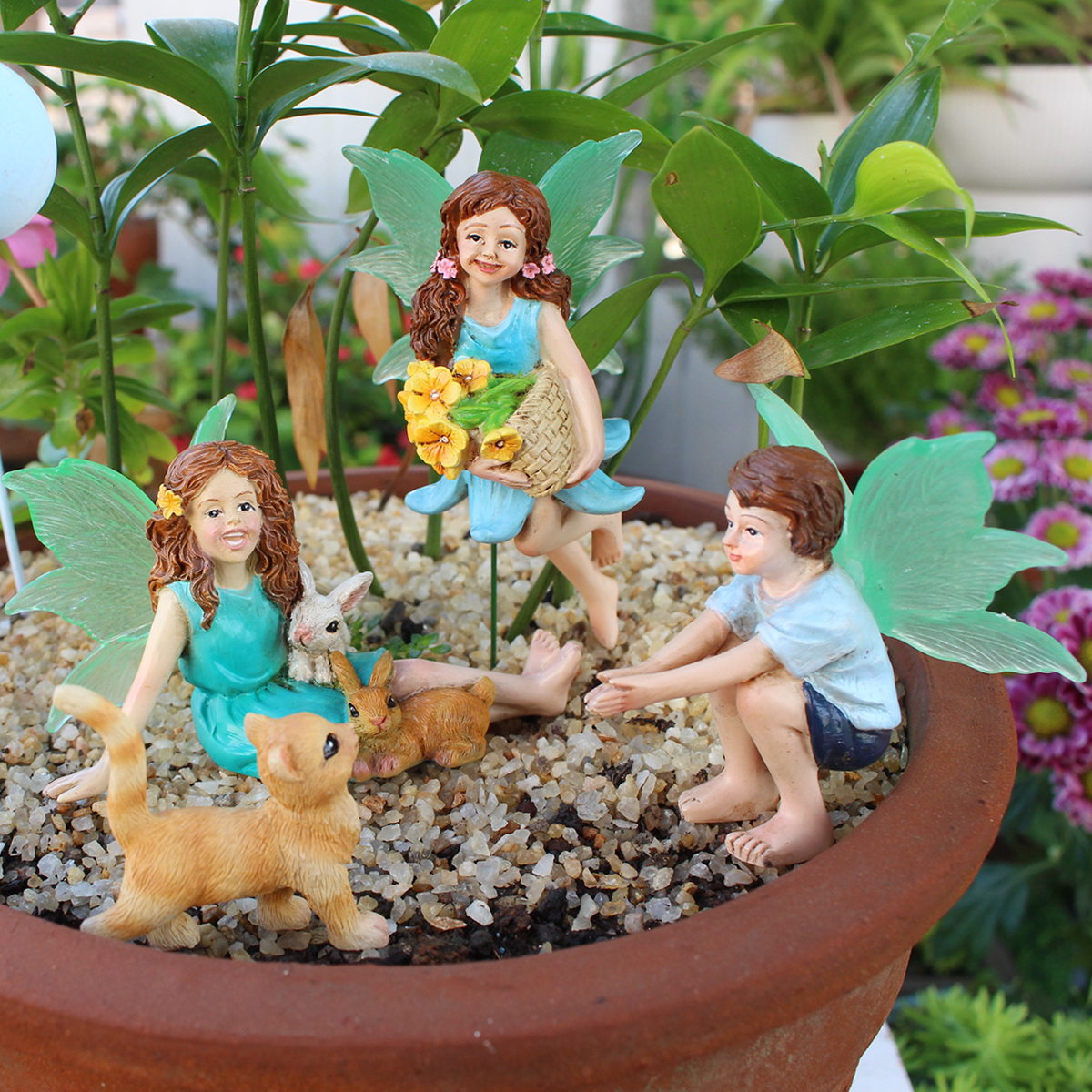 4pc Flower Fairy and Animal Pa - Resin Art Flowers incelemesi ve fiyatı