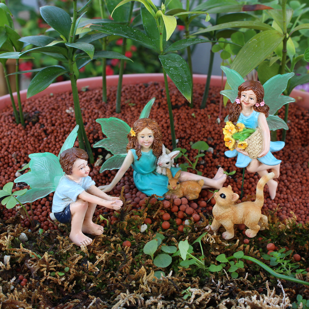 4pc Flower Fairy and Animal Pa - Resin Art Flowers incelemesi ve fiyatı