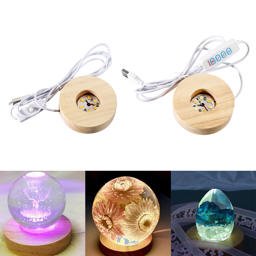 Resin Art Display Round Wood C - Resin Art Light incelemesi ve fiyatı