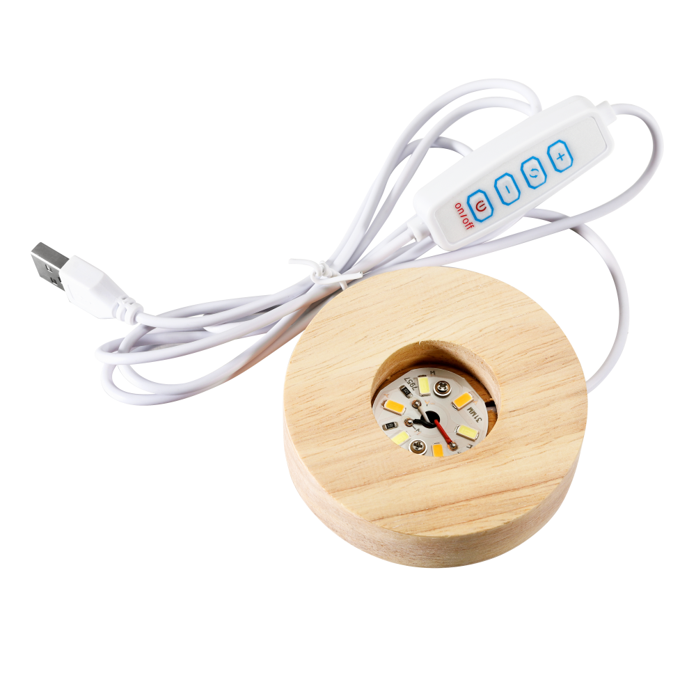 Resin Art Display Round Wood C - Resin Art Light incelemesi ve fiyatı
