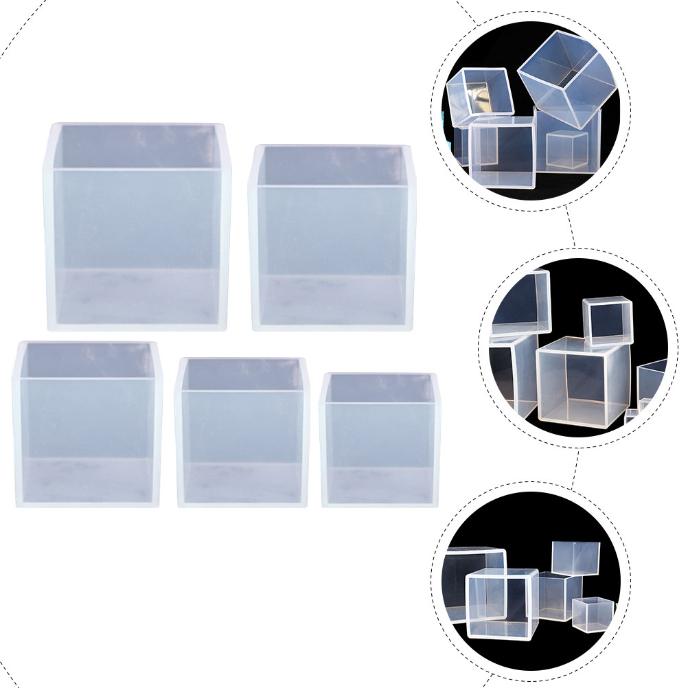 5Pcs DIY Cube Mold Silicone Sq - Resin Art Cube incelemesi ve fiyatı