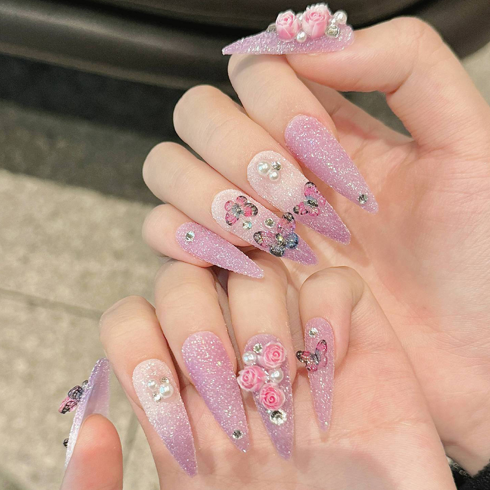 10pcs Long Stiletto Handmade F - Resin Art Flowers incelemesi ve fiyatı